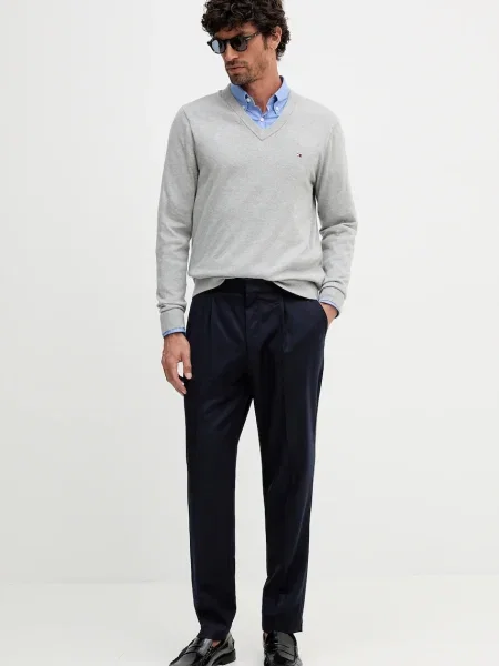 TOMMY HILFIGER Pulover deschis gri