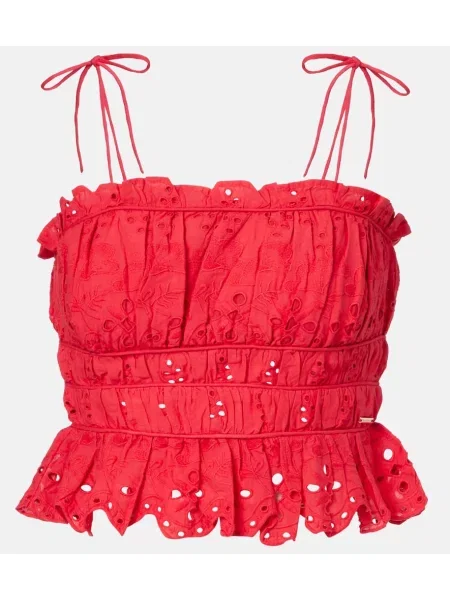 Cropp top Melissa Odabash cu broderie roșu