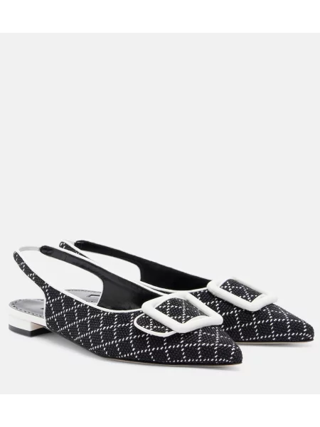 Balerini Manolo Blahnik slingback albastru