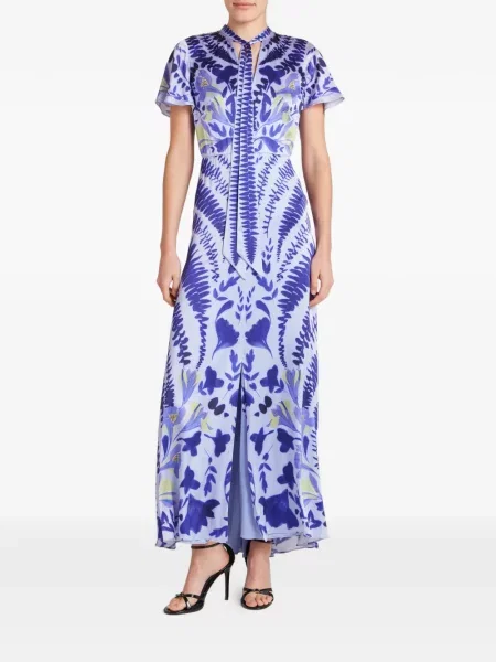 Rochie Temperley London de mătase albastru
