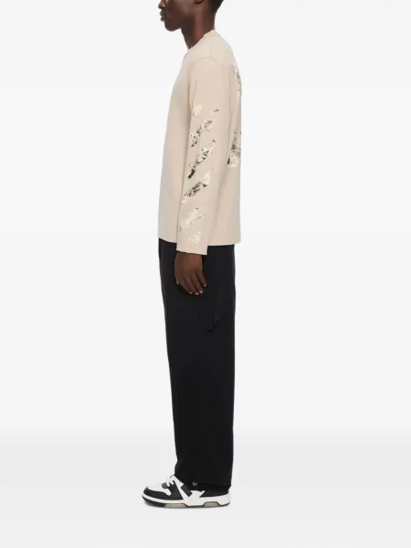 Lung tricou Off-white alb