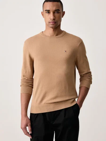Tommy Hilfiger πουλόβερ ανδρικό μπεζ