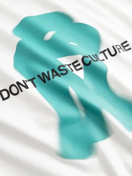 Μπλούζα Don't Waste Culture με σχέδιο λευκό