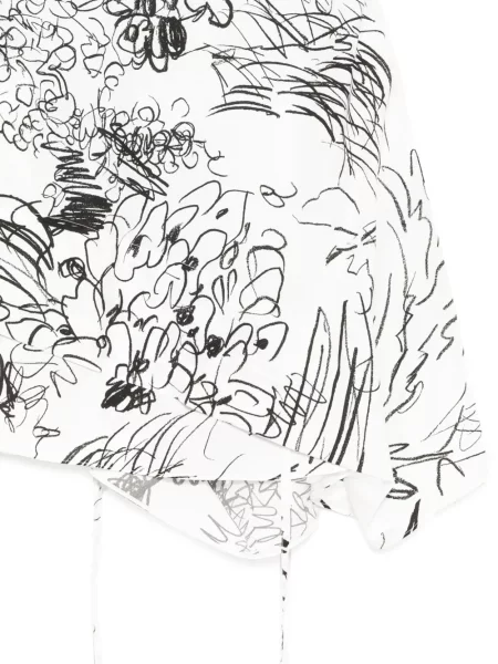 Top Jnby cu model floral alb