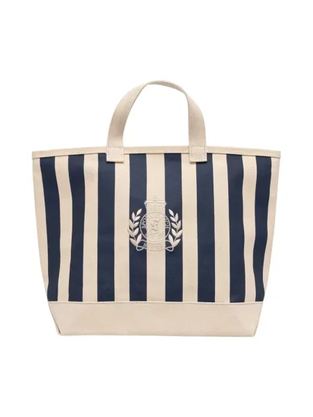 Sporty & Rich NY Crest torebka shopper beżowa