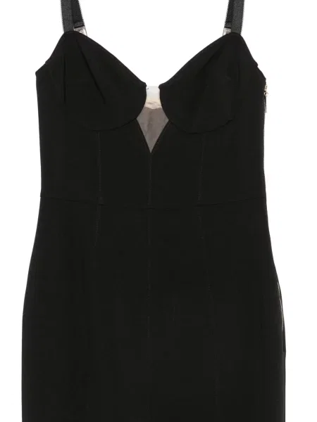 Rochie mini Elisabetta Franchi cu șireturi din dantelă negru