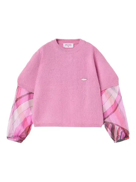 Sweter dziecięcy Pucci różowy