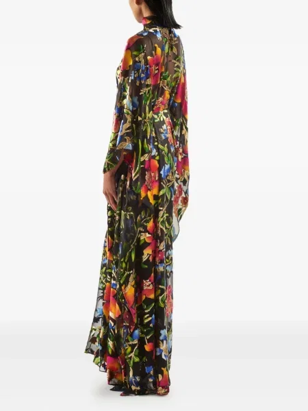Rochie maxi Taller Marmo cu model floral negru