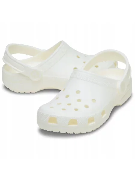 Chodaki Dla Dzieci Crocs Classic Glow Clog Kids białe