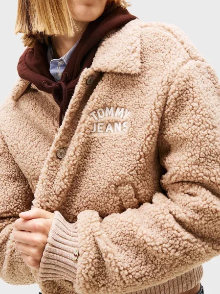 Джинсова куртка Tommy Jeans Тедді бежева
