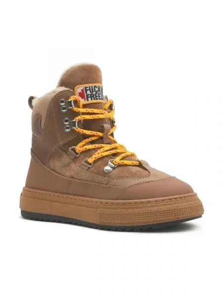 De piele bocanci maro