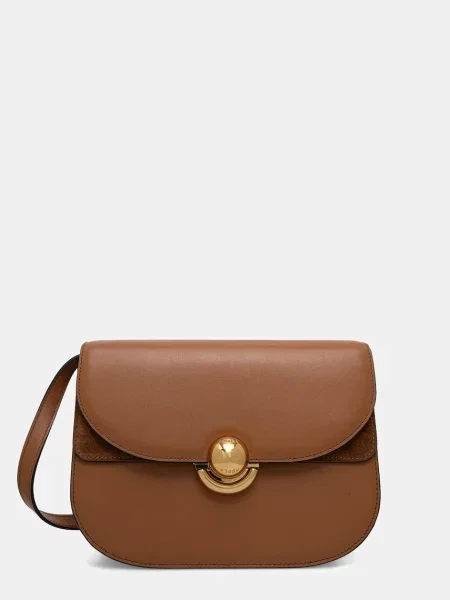 Furla De piele geantă poștaș FURLA SFERA maro