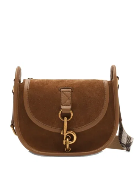 Карирана чанта Burberry кафяво