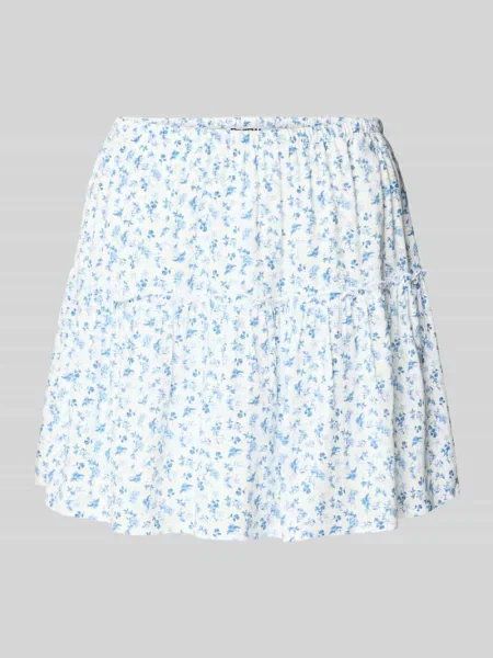 Spódnica mini z elastycznym pasem Review biała