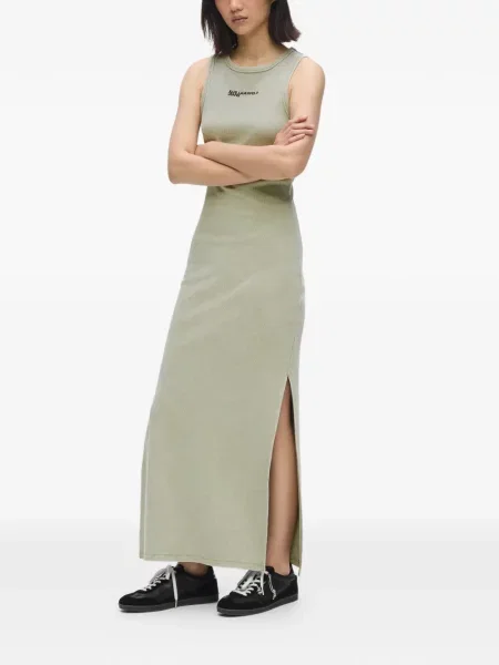 Rochie din denim Karl Lagerfeld Jeans verde
