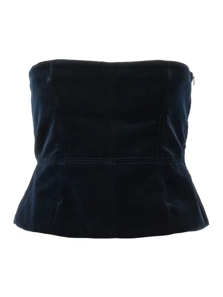 Aksamitny top Tom Ford niebieski