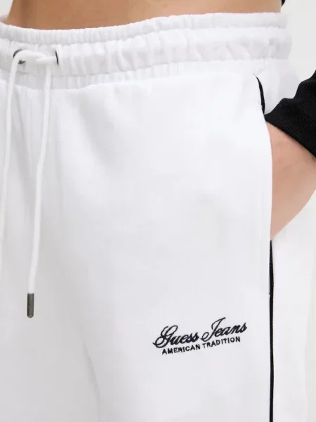 Спортивні штани Guess Jeans з аплікацією білий