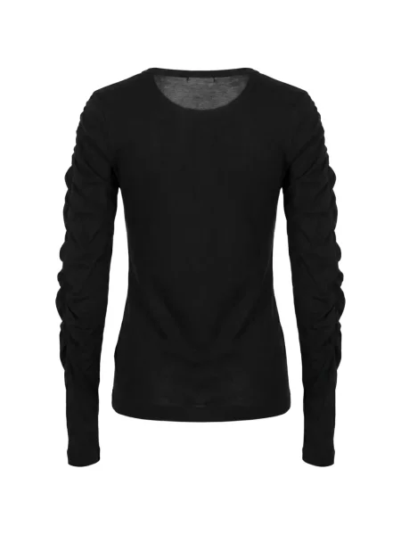 Lung pulover Pinko cu volane negru