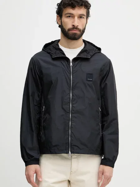Armani Exchange Kurtki Mężczyzna Niebieski L Kurtka z logo Box granatowa