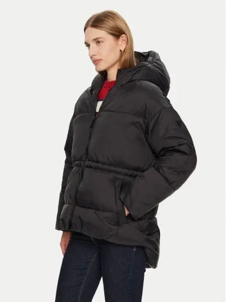 Guess Пухено яке Marika черен