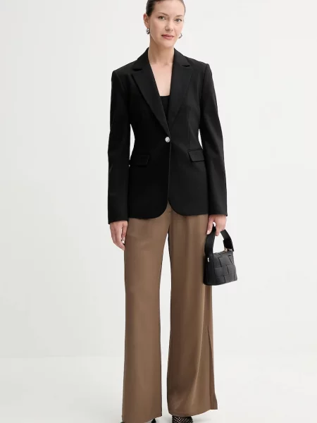 Filippa K spodnie szerokie high waist brązowy