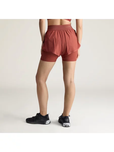 Adidas by Stella McCartney szorty treningowe pomarańczowe