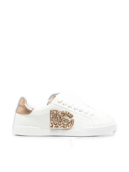 Sneakerși Dolce & Gabbana cu autograf alb