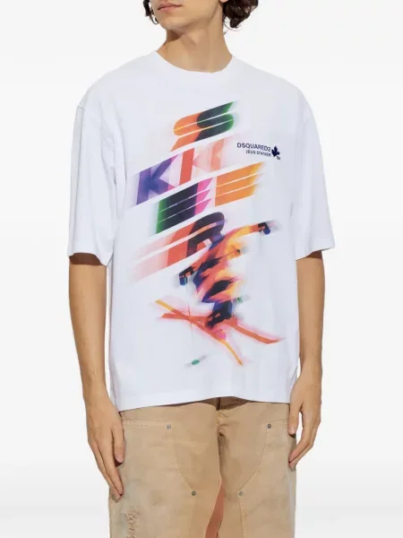 Tricou Dsquared2 cu imagine alb