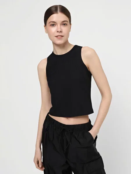 Skechers Uno Rib Tank Майка Поліестер/спандекс чорний