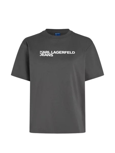 Tricou Karl Lagerfeld Jeans cu imagine gri