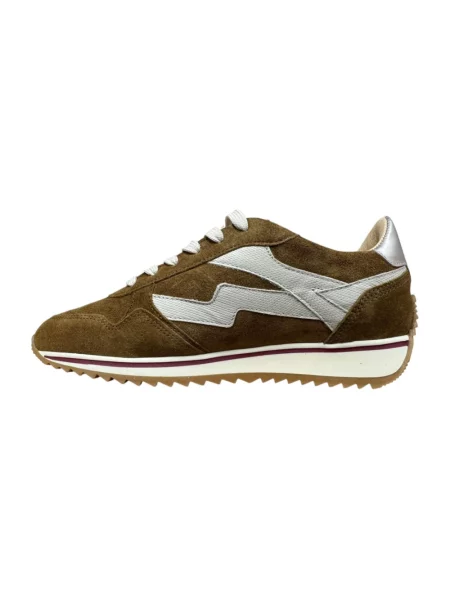 Sneakersy Via Vai skórzane brązowe