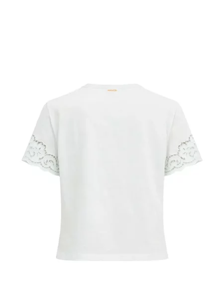 Tricou Twinset din dantelă alb
