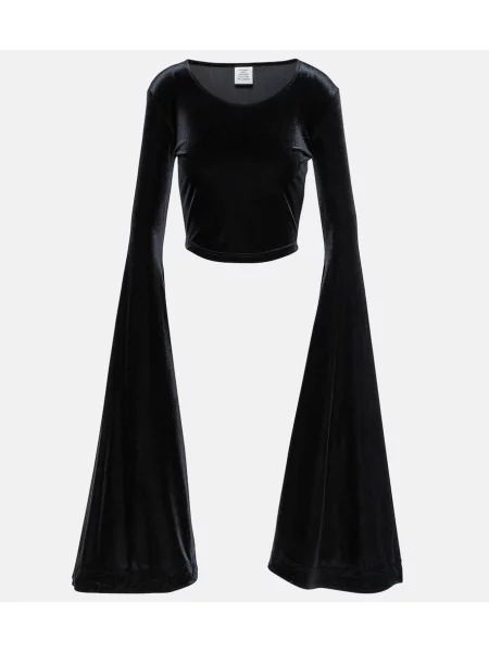 Cropp top Vetements de catifea negru