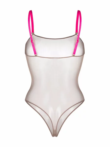 Body Maison Close se síťovinou na ramínka