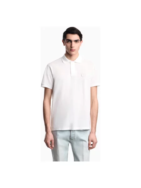 Koszula Emporio Armani z logo biała