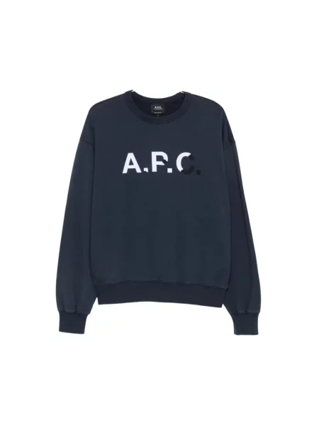 Bluza A.p.c. z nadrukiem niebieska