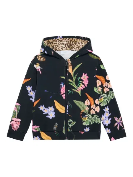 Bluza z kapturem dziecięca Roberto Cavalli czarna