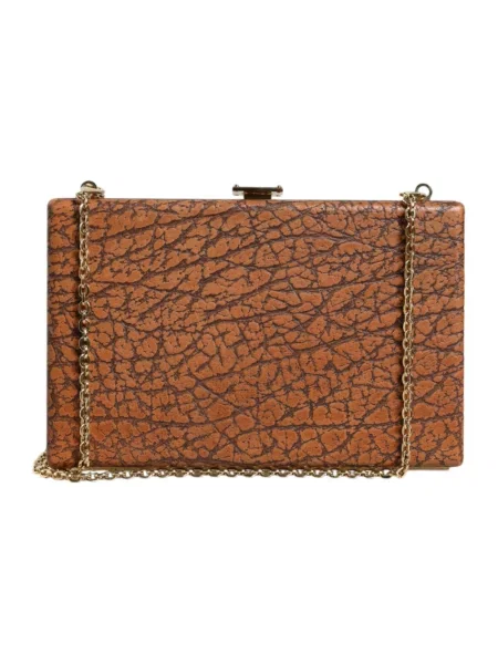 Torebka crossbody Dolce And Gabbana skórzana brązowa