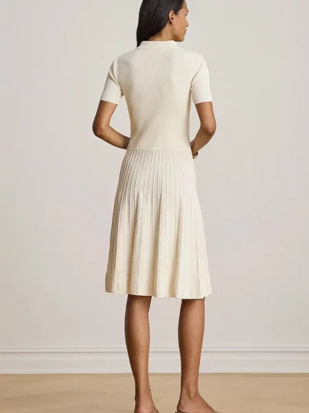 Lauren Ralph Lauren rochie cu vâscoză bej