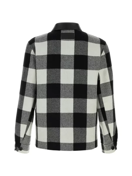 Gulerat geanta de piele Givenchy în carouri negru