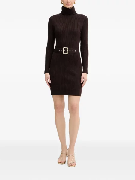 Cu centură rochie mini Morgan maro