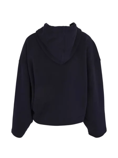 Hanorac cu glugă Off-white cu broderie alb