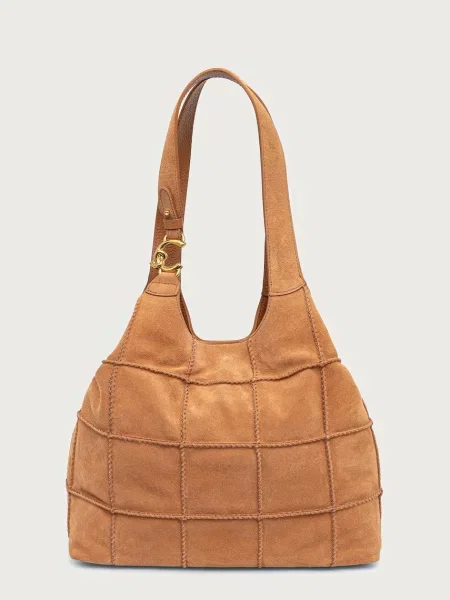 Coccinelle geantă shopper pentru femei din piele întoarsă