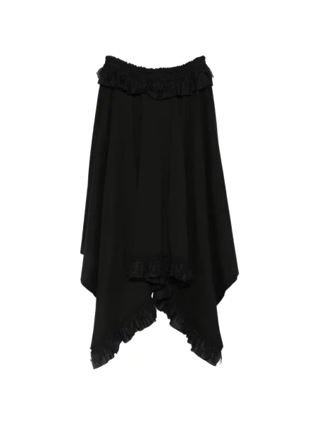 Fustă midi Ann Demeulemeester din dantelă negru