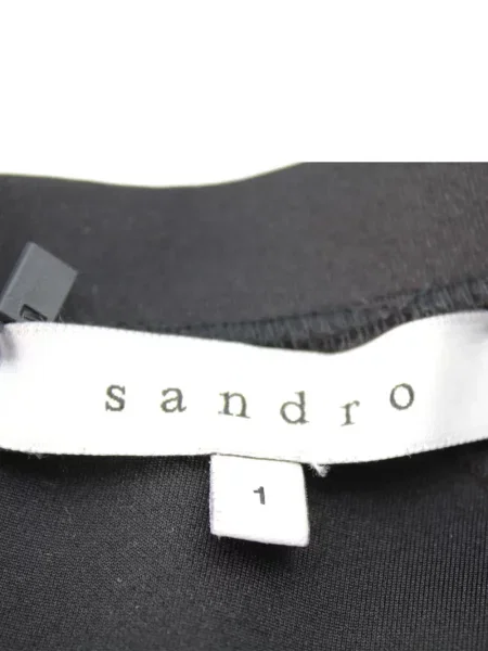Rochie mini Sandro fără mâneci de costum negru