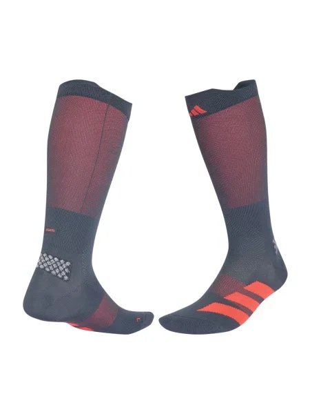 ADIDAS PERFORMANCE Sportske čarape Adizero tamo siva / narančasto crvena bijela