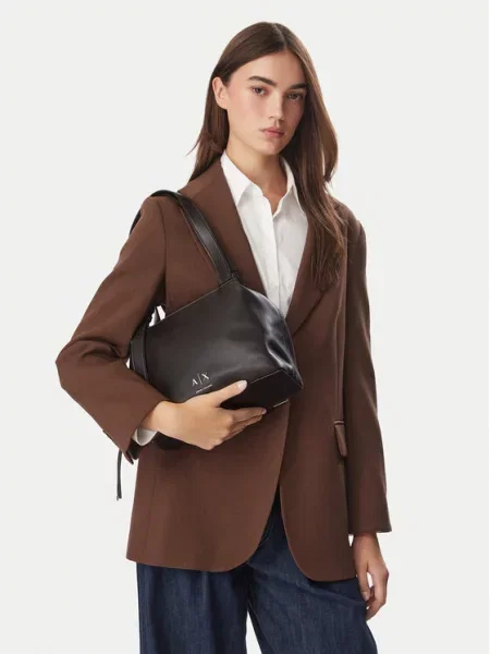 Torbica Armani Exchange Tamno smeđa