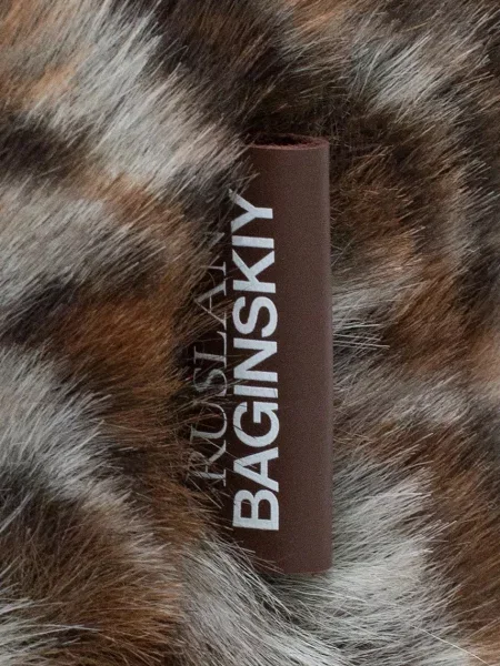 RUSLAN BAGINSKIY sapka női Faux-Fur Pillbox Hat barna