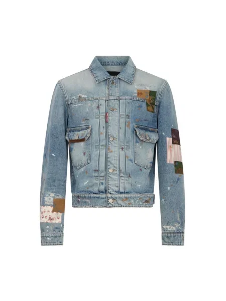 Kurtka jeansowa Dsquared2 niebieska
