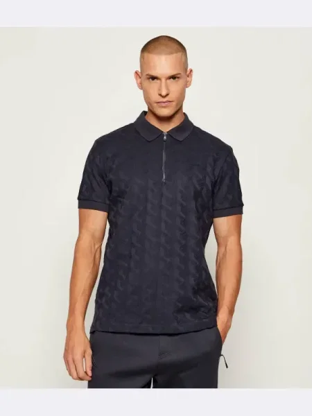 BOSS Tricou polo Mirror QZ Bleumarin verde